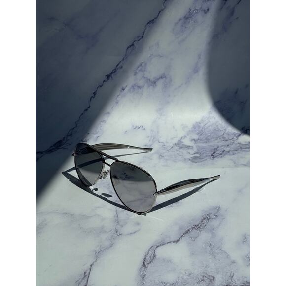 NEW Bottega Veneta BV1305S Sardine Silver Mirror Aviator - Picture 2 of 7